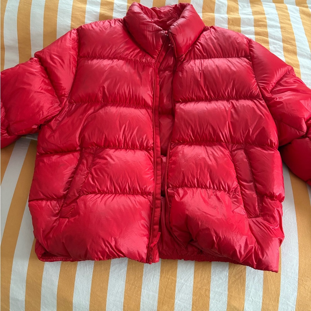 Aritzia TNA Vibrant Red Packable Jacket